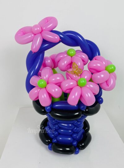 Koszyk kwiatów balonowych 5 szt (rozmiar S)