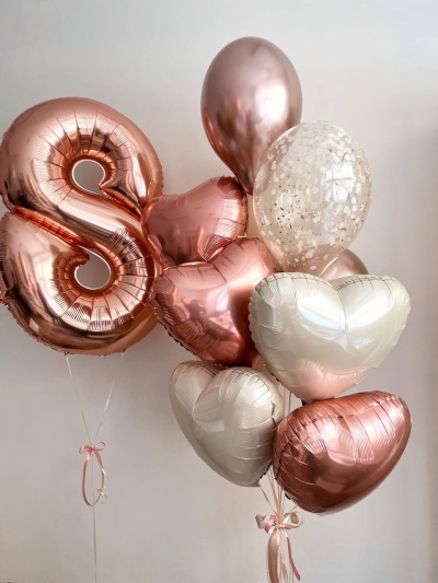 Zestaw Rosegold z cyfrą